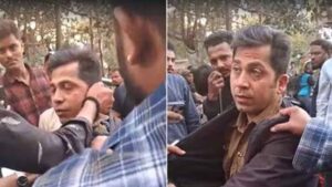 जबलपुर में सरेराह भिड़ंत: वर्दीधारी पुलिसकर्मी से हुई मारपीट का वीडियो सोशल मीडिया पर वायरल