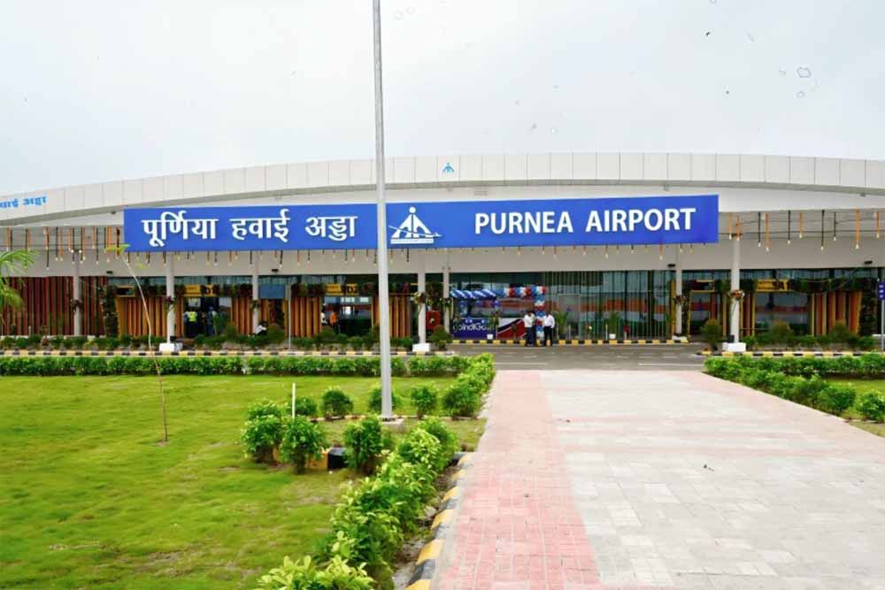 बिहार में पूर्णिया एयरपोर्ट से 4 महीने में 1 लाख यात्रियों ने भरी उड़ान