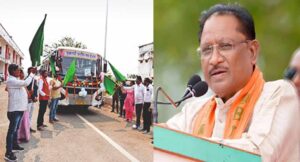 जशपुर के दूरस्थ ग्रामों में मुख्यमंत्री ग्रामीण बस योजना शुरू