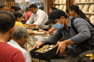 विश्वनाथ ज्वेलर्स में सनसनीखेज वारदात, दुकानदार की नजर हटते ही गहनों का डिब्बा लेकर फरार हुआ चोर