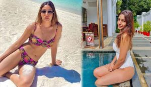 सुरभि चंदना का बोल्ड अवतार, पूल में पति संग रोमांटिक किस और मोनोकनी लुक में छाई