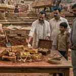 मंदिर निर्माण में निकली चमकीली ईंटें, पूजा के बाद फिर जमीन में दबाने का दावा