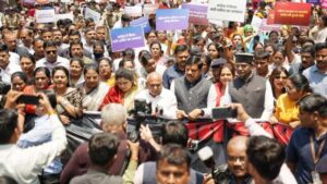 BJP का बड़ा प्रदर्शन, महिला आरक्षण पर सड़क पर उतरी पार्टी; CM ने विपक्ष को नारी अपमान याद दिलाया