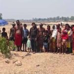 जेसीबी से खुदाई के दौरान निकली मूर्ति, ग्रामीणों ने बनाया अस्थायी मंदिर