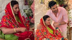 दिव्यांका त्रिपाठी की बेबी बंप के साथ मस्ती, पति ने रोमांटिक अंदाज में किया स्वागत