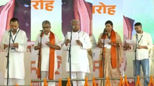 पटना में भव्य शपथ ग्रहण, सम्राट चौधरी सरकार में नीतीश कुमार के बेटे निशांत कुमार बने मंत्री
