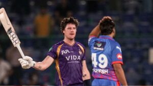 विस्फोटक शतक! एलन के शानदार प्रदर्शन से KKR की लगातार चौथी जीत, दिल्ली को हराया