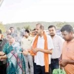 उद्योग मंत्री  लखनलाल देवांगन व महापौर मती संजूदेवी राजपूत ने कार्य हेतु भूमिपूजन