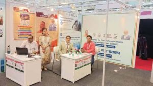 साचीज के पवेलियन में आयुष्मान कार्ड से लेकर डिजिटल हेल्थ और आधुनिक चिकित्सा सेवाओं की उपलब्धियां काे किया गया प्रदर्शित