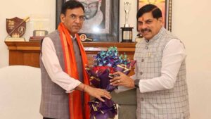 मुख्यमंत्री डॉ. यादव ने केंद्रीय मंत्री मनसुख मांडविया से की सौजन्य भेंट, विभिन्न मुद्दों पर हुई चर्चा