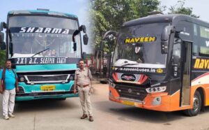 बसों की छत पर सामान ढोने पर 49 स्लीपर बसों के चालान