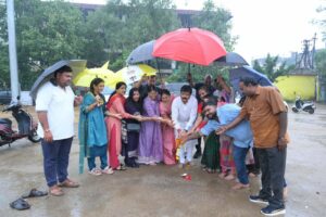 बीटीआई ग्राउंड में संकल्प नवरात्रि एवं रास गरबा उत्सव की तैयारियों का भूमिपूजन के साथ शुभारंभ