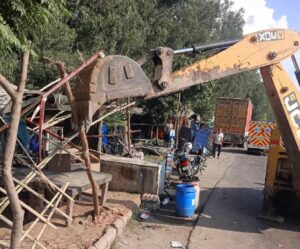 NH-44 को अतिक्रमण मुक्त बनाने की कार्रवाई, करनाल में NHAI ने चलाया अभियान