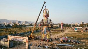 देश के सबसे ऊंचे रावण के पुतलों की तैयारी, दिल्ली-पंचकूला में 221 फीट और देहरादून में 181 फीट ऊंचाई