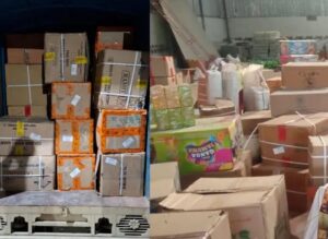 दीपावली से पहले पुलिस की बड़ी कार्रवाई, 250 से अधिक पटाखों के कर्टन जब्त
