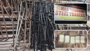 त्योहार से पहले छापेमारी, मां पीतांबरा स्टील ट्रेडर्स से कार्बाइड गन और विस्फोटक बरामद