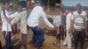 कटनी में सरपंच की दबंगई! ग्रामीण को चप्पलों से पीटा, गाली-गलौज का वीडियो वायरल