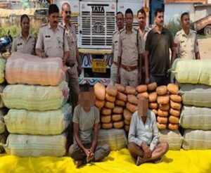 शहडोल में ट्रक से 735 किलो से अधिक गांजा जब्त, दो आरोपी गिरफ्तार
